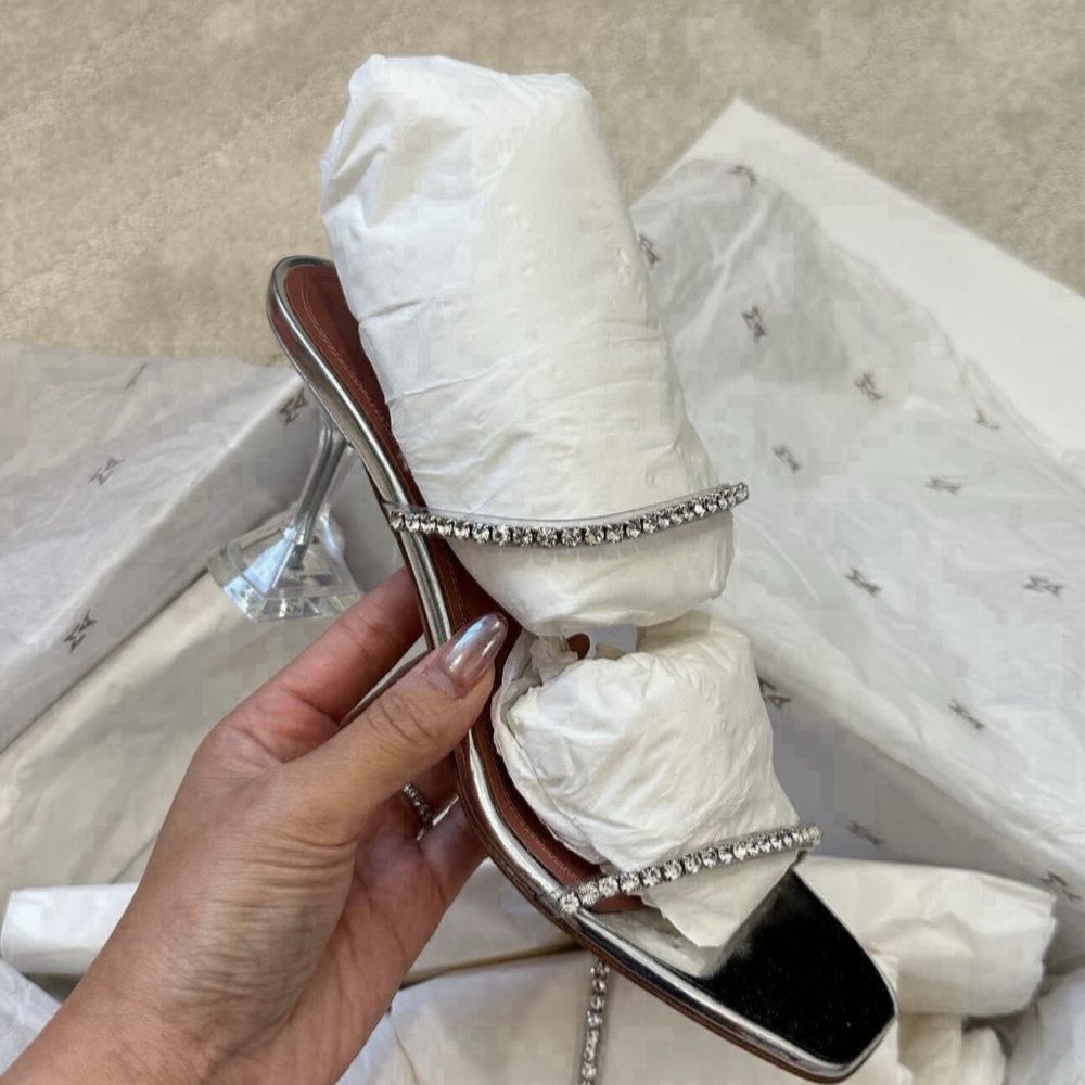 Brand new Amina Muaddi Gilda 70mm 38